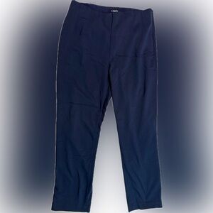 Chaps Navy Side Zip Dress Pants